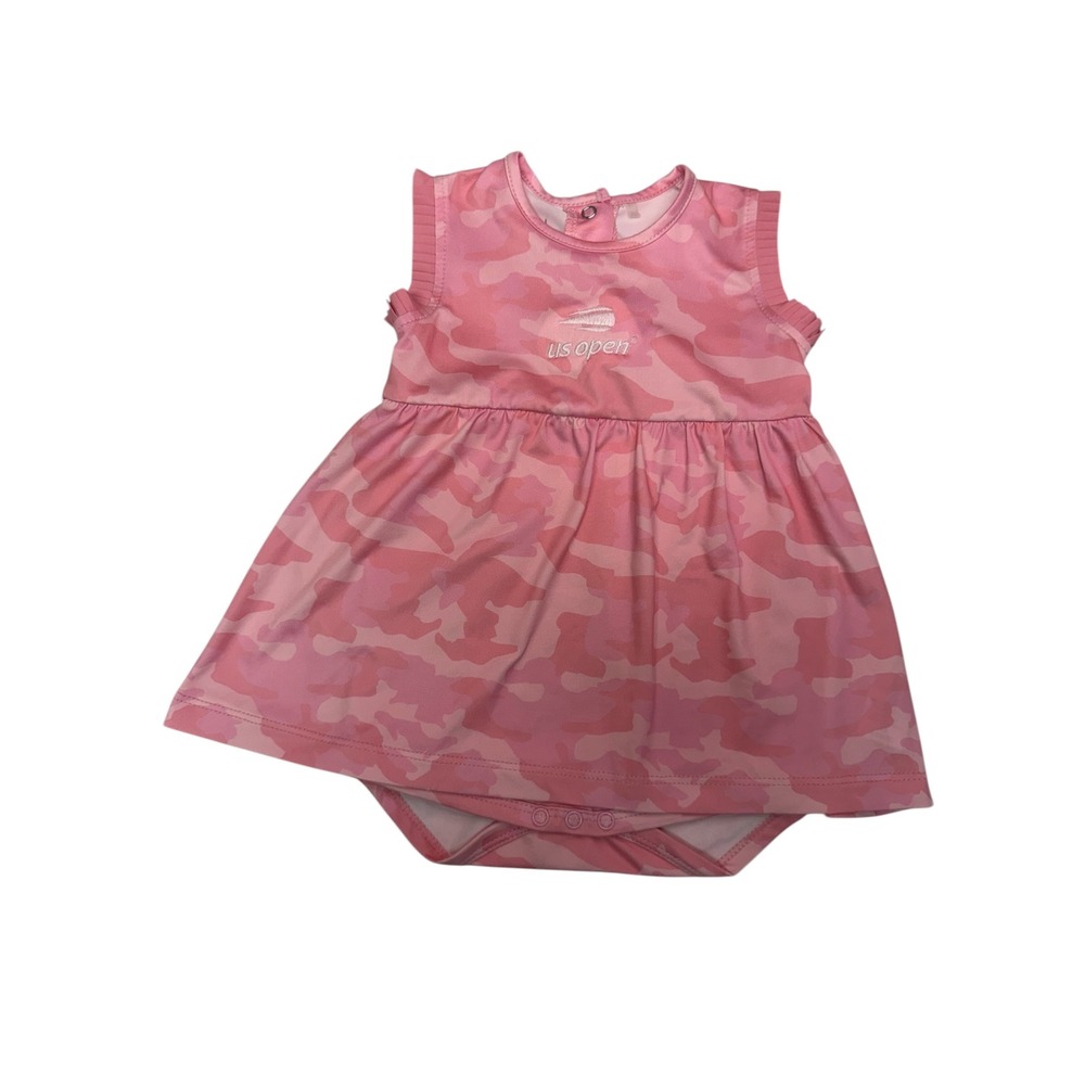 Garb‎ US Open Tennis Dress Bodysuit Kids 6M Pink Camo Sleeveless UPF 50+